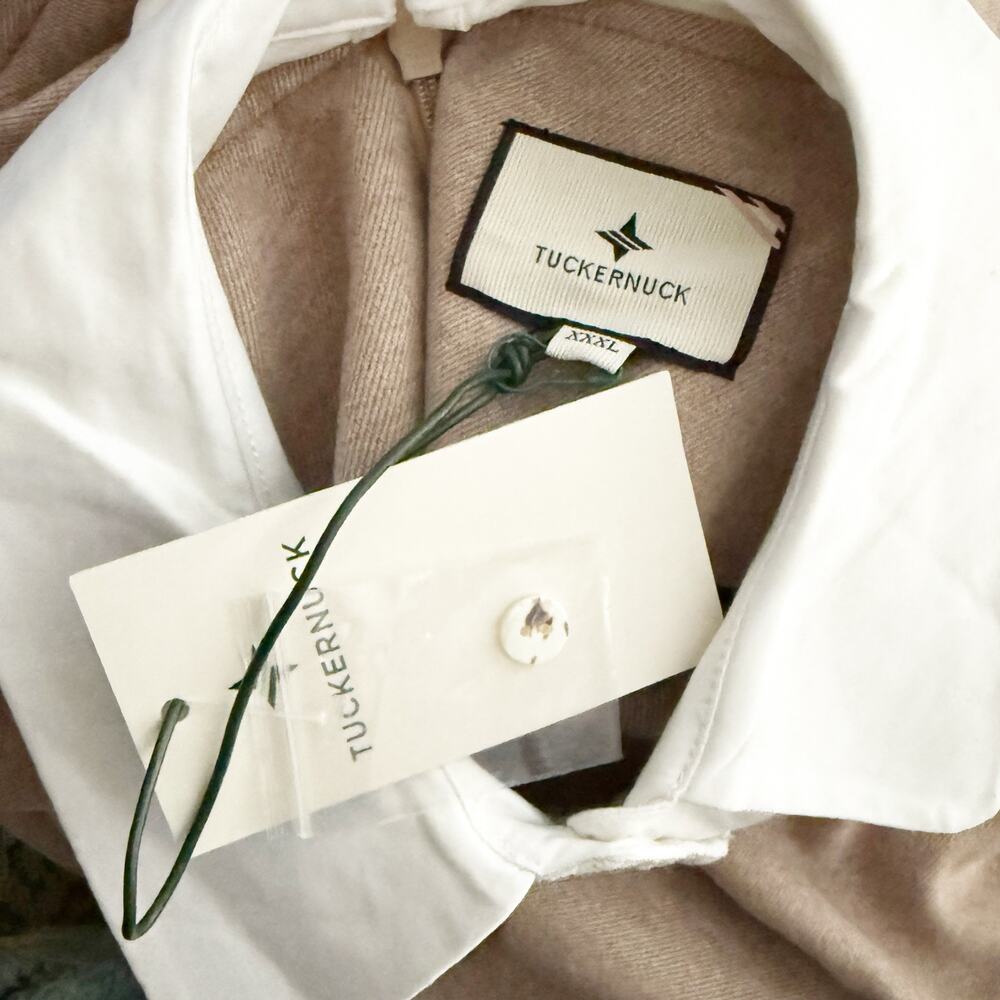 TUCKERNUCK | NWT Tan White Dress Sandwhisp Dakotah Mini Shift Shirtdress | XXXL - Picture 9 of 9